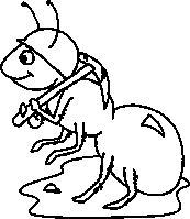 coloriage fourmi travailleuse